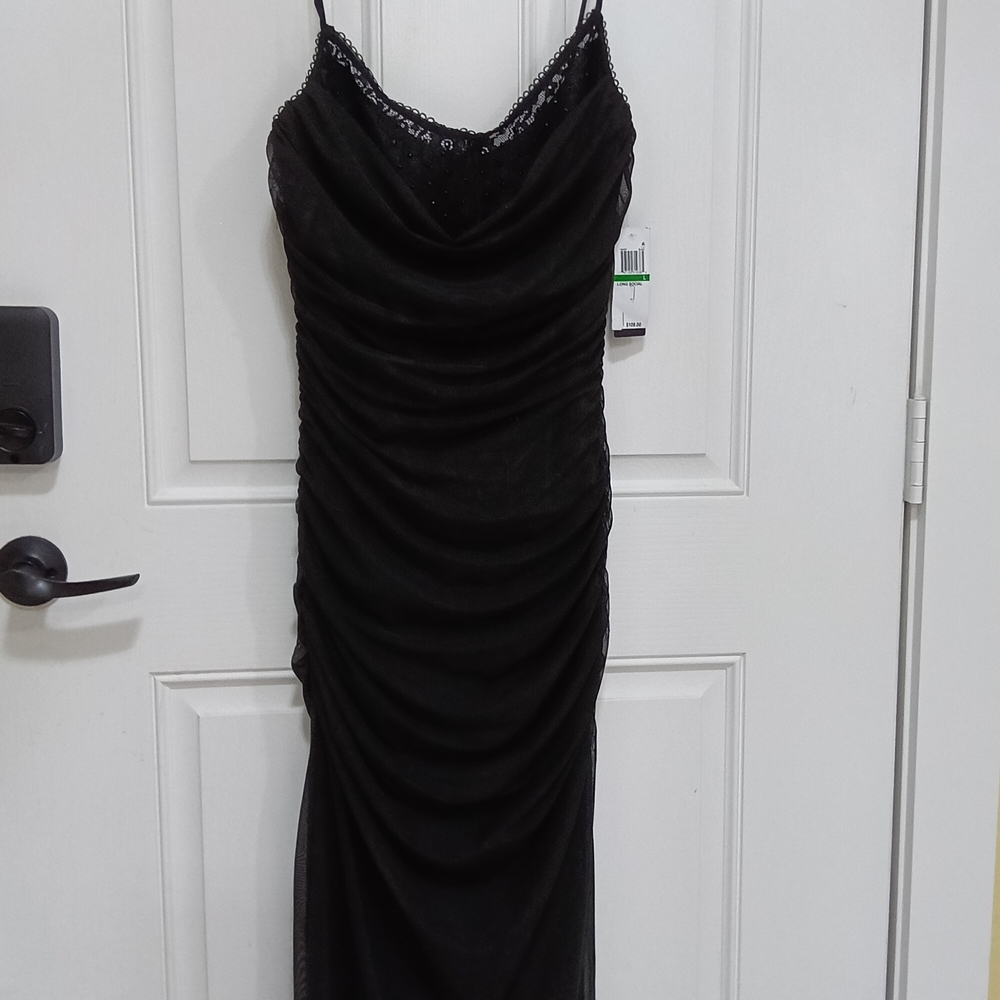Elegant Black Long Social Dress